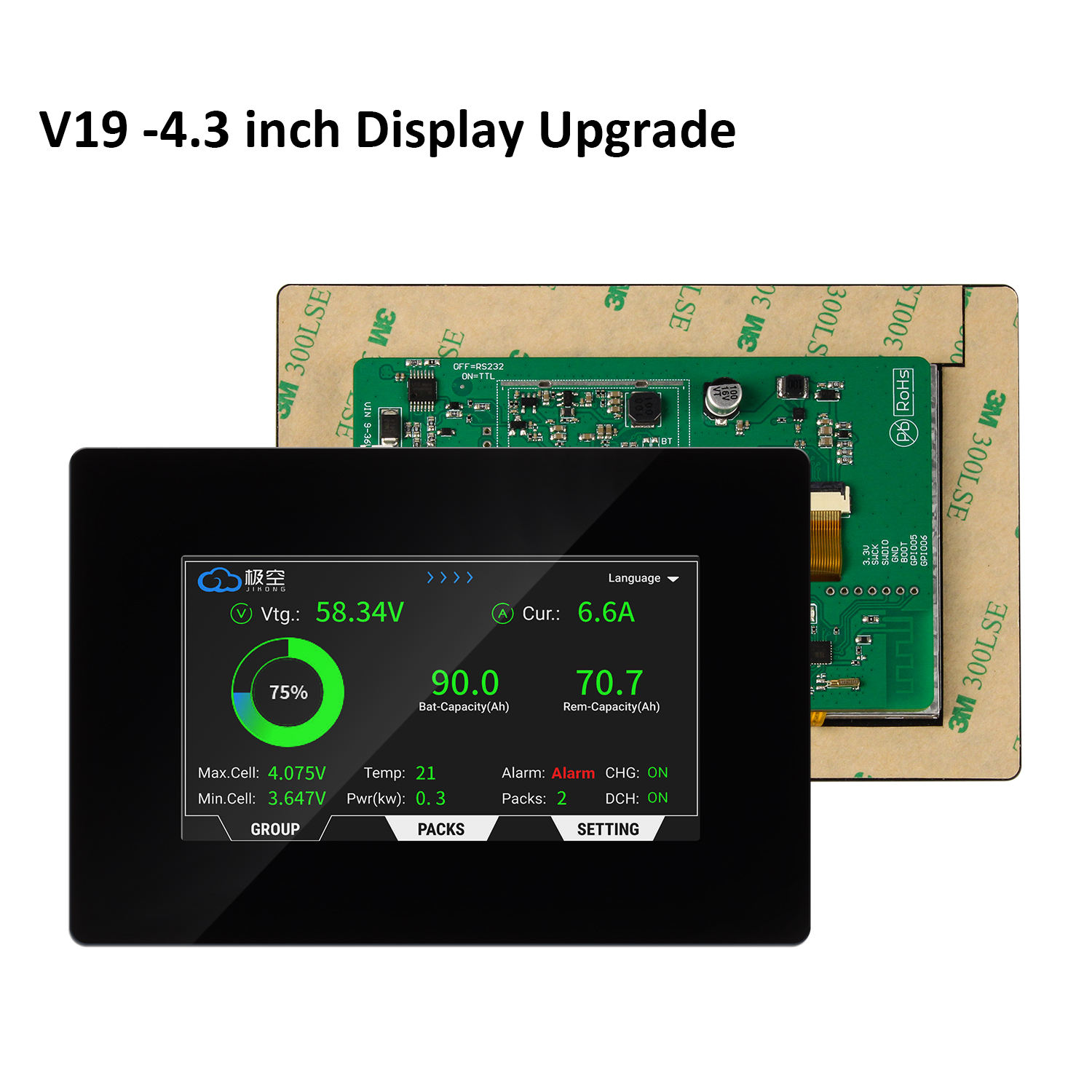 Pantalla táctil inteligente JI - Smart Bms reseña y precio