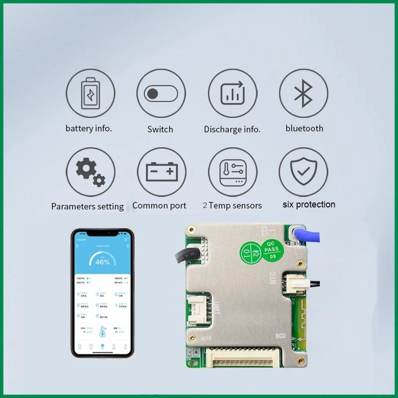 JBD Smart BMS 7S-14S 8S 9S 10S - Smart Bms reseña y precio